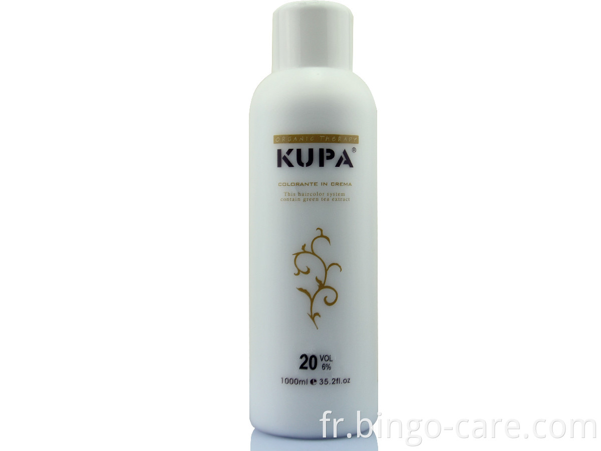 KUPA Professional Salon Use Hair Oxidizer Cream Hair Colorant formulé en Italie Private Label